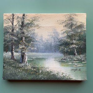 ”Forest with Lake” Oil Painting by Collectors Corner Inc